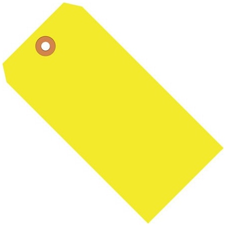 Bsc Preferred 6 1/4 x 3 1/8'' Fluorescent Yellow 13 Pt. Shipping Tags, 1000PK BUY00015783